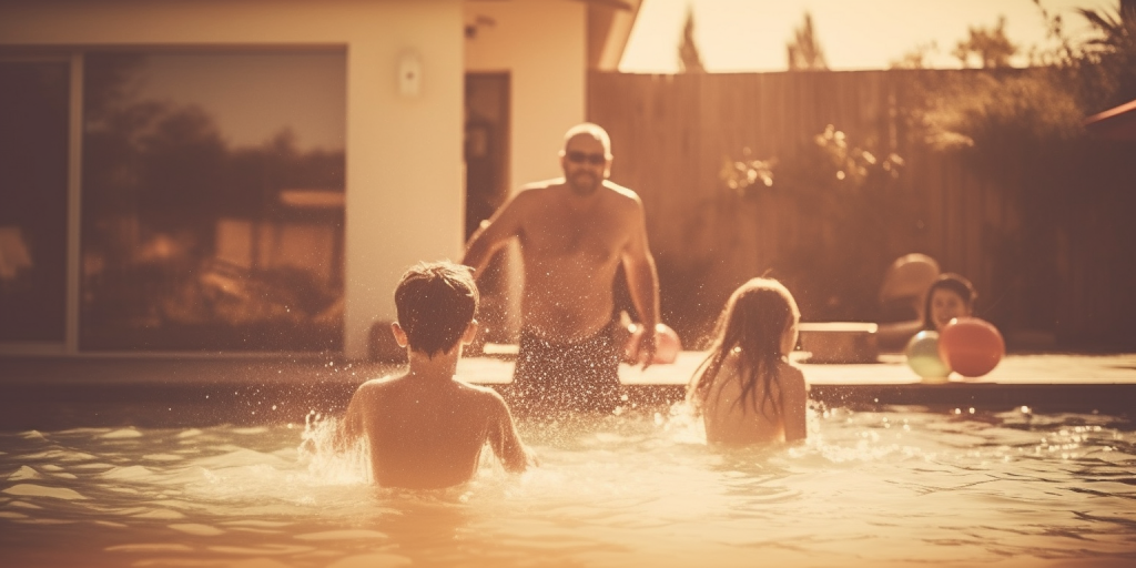 Een opzetzwembad in mijn eigen achtertuin