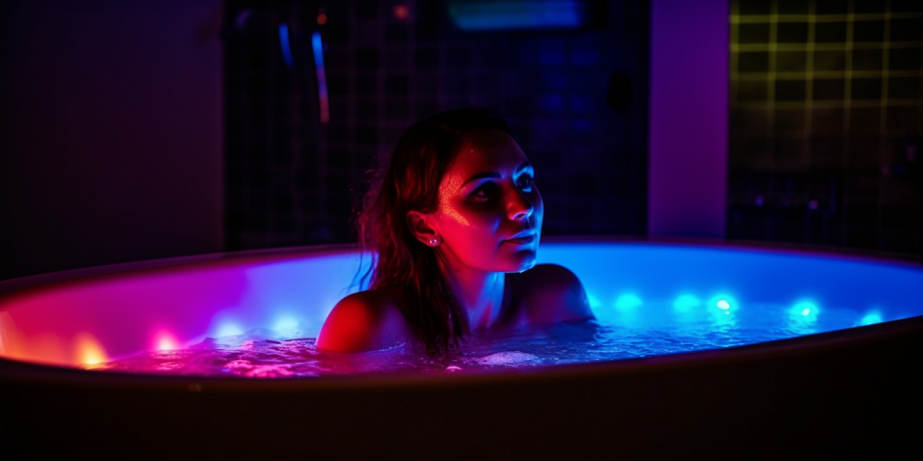 Ontspannen in mijn opblaasbare jacuzzi met hydrotherapie en chromotherapie