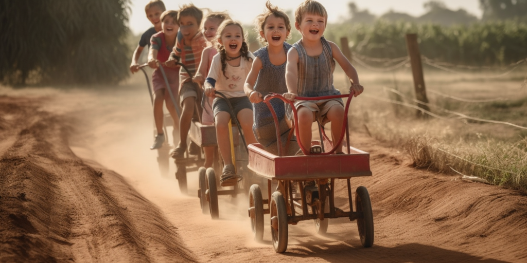 Avontuurlijke fietstocht met de skelter