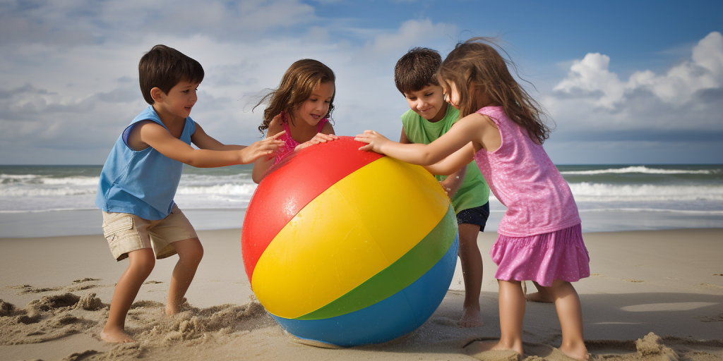 Strandballen in de context van buitenspeelgoed