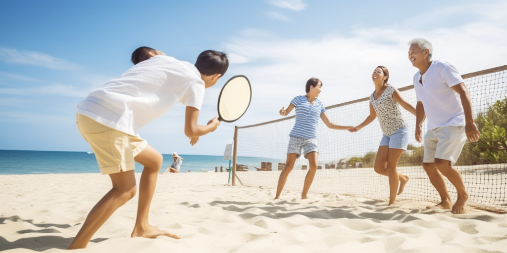 Strandtennis op het strand: een geweldige activiteit voor kinderen!
