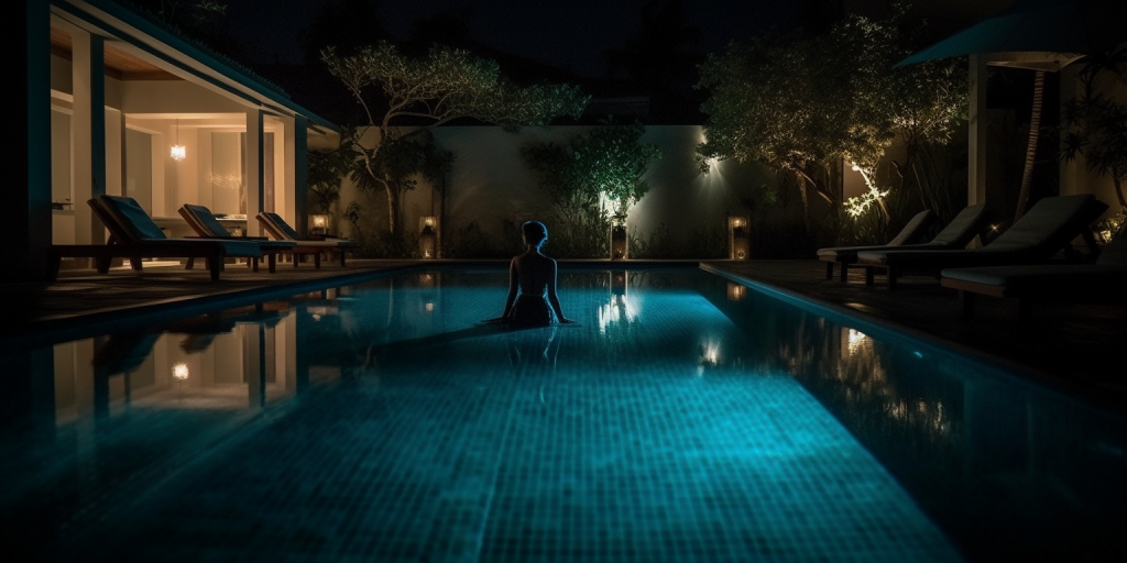 Mijn zwembad bij nacht: het belang van buitenverlichting