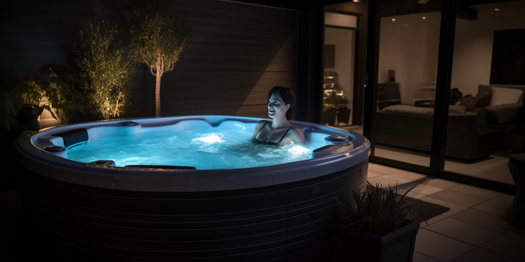 Ontspannen in de jacuzzi