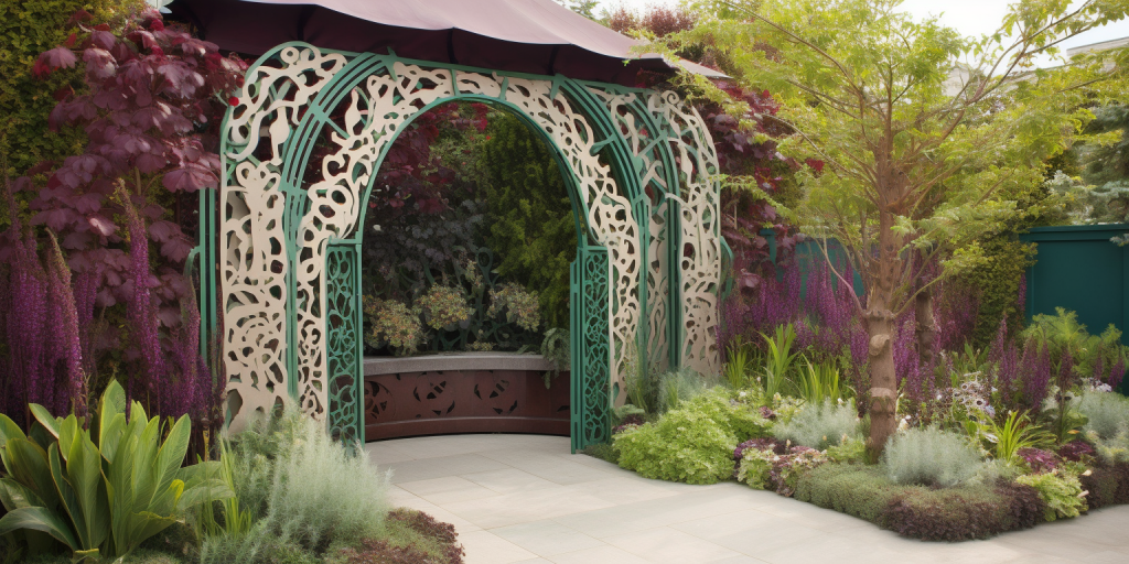 Dromerig Tuinontwerp met Art Nouveau invloeden