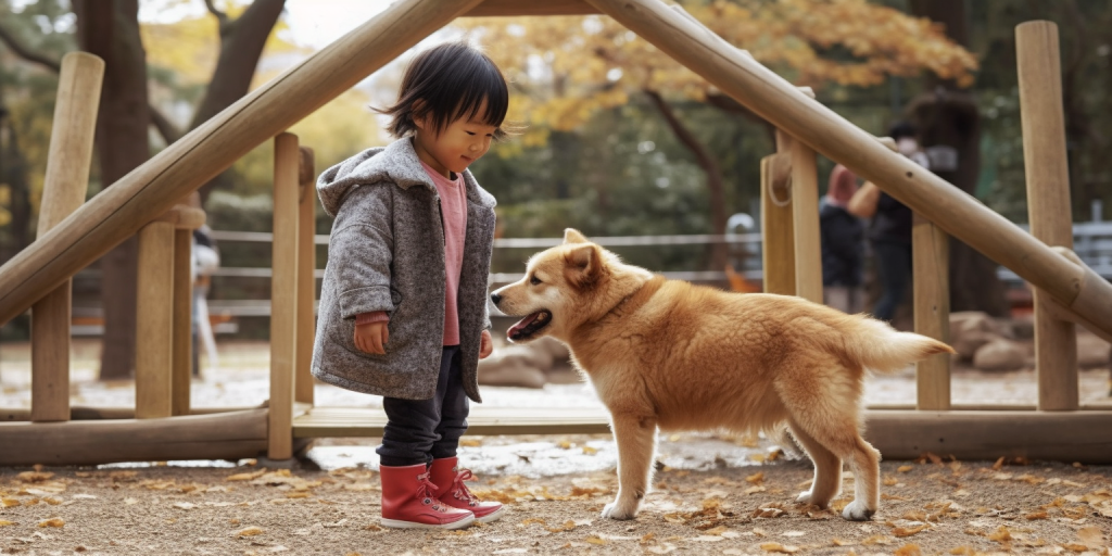 Avontuurlijk kinderplezier met honden in Japanse parken