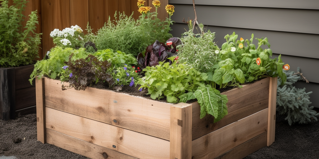 Zelfgemaakte moestuintje voor een feestje