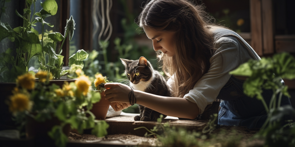 Een moestuintje voor mijn katten en mij