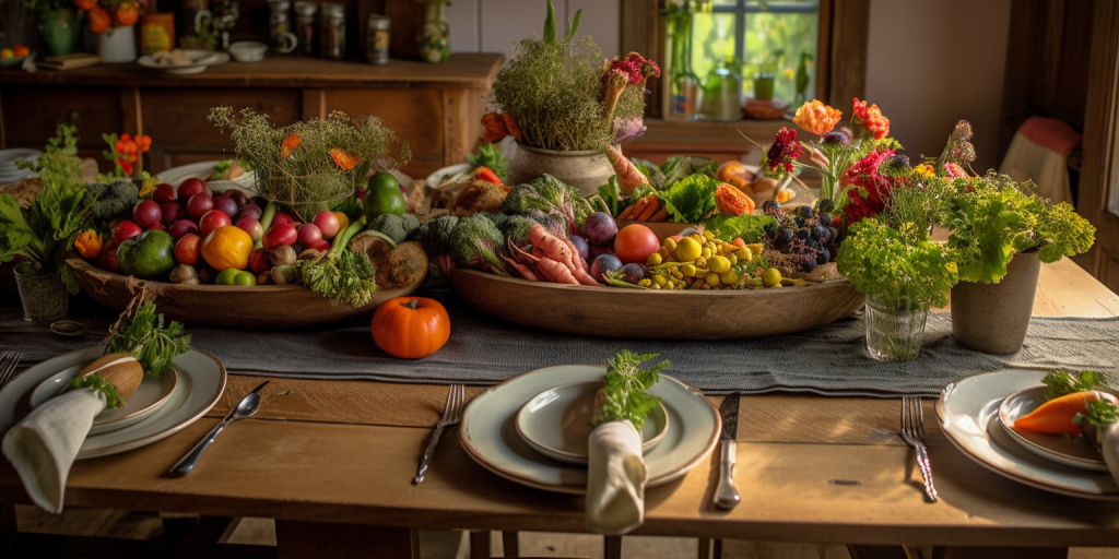Een creatief feestmaal met zelfgekweekte groenten