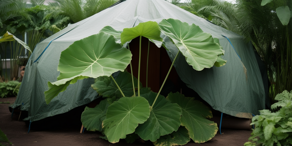 Kamperen met mijn favoriete plant Alocasia