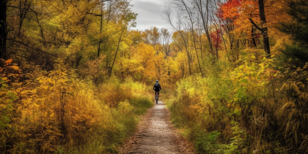 Fietsen door de natuur