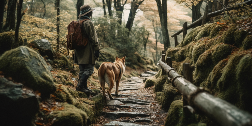 Wandelen en kamperen met mijn hond in Japan