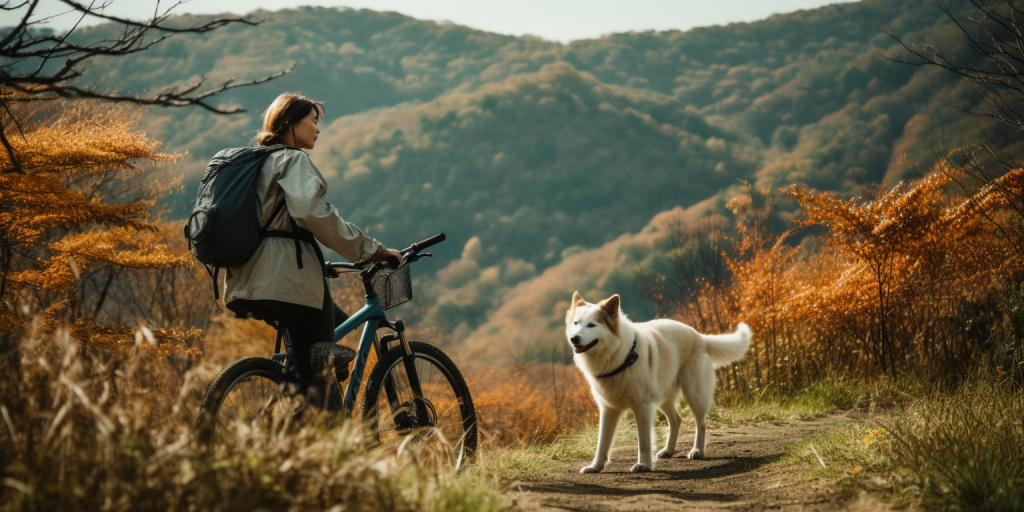 Mijn avontuurlijke fiets- en wandeltocht met mijn hond in de prachtige natuur van Japan