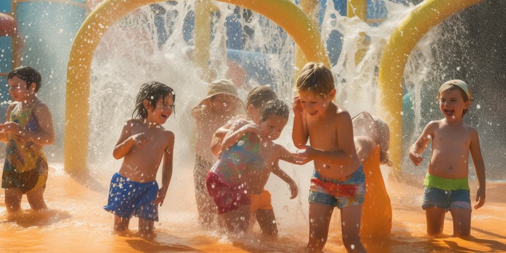 Het beste van speeltuinen en waterglijbanen gecombineerd