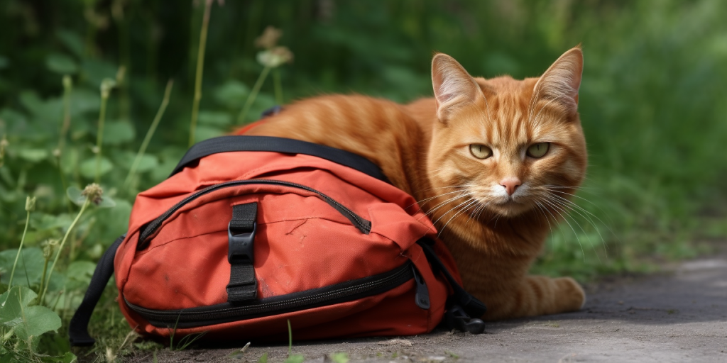 Kattenavonturen tijdens een ontspannen wandeling in de natuur