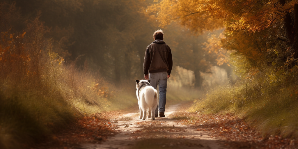 Buitensport: wandelen met mijn hond en genieten van de natuur