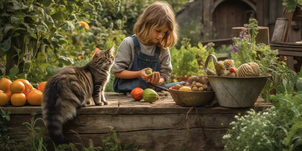 Een ontspannen en creatieve tuinervaring met mijn katten