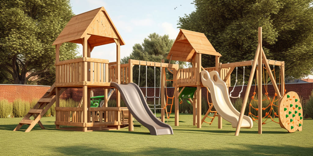 Mijn avontuurlijke speeltuin met schommels en klimrekken