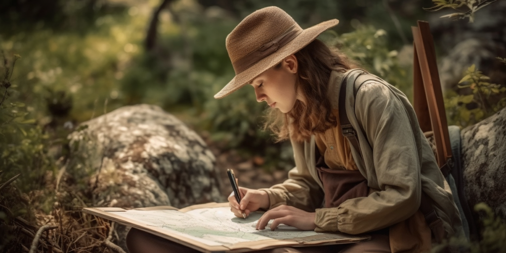 Art Nouveau Buitensport: Dromerig wandelen en creatief tekenen