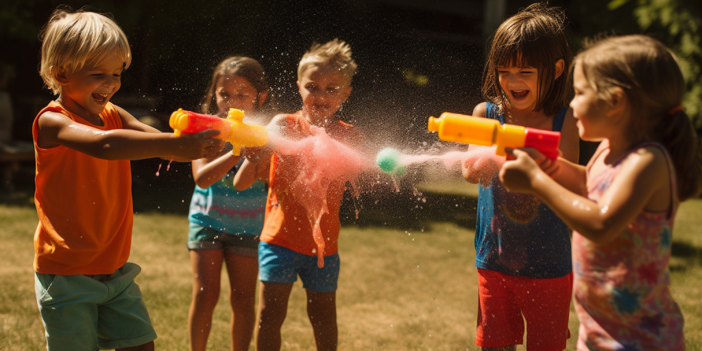 Waterpistool gevecht: de leukste manier om buiten te spelen