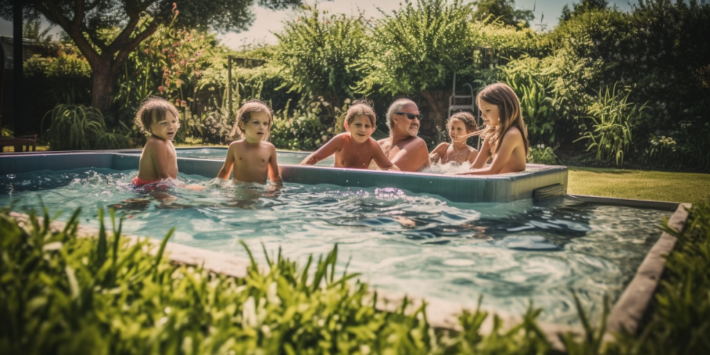 Zwemmen in ons eigen zwembad