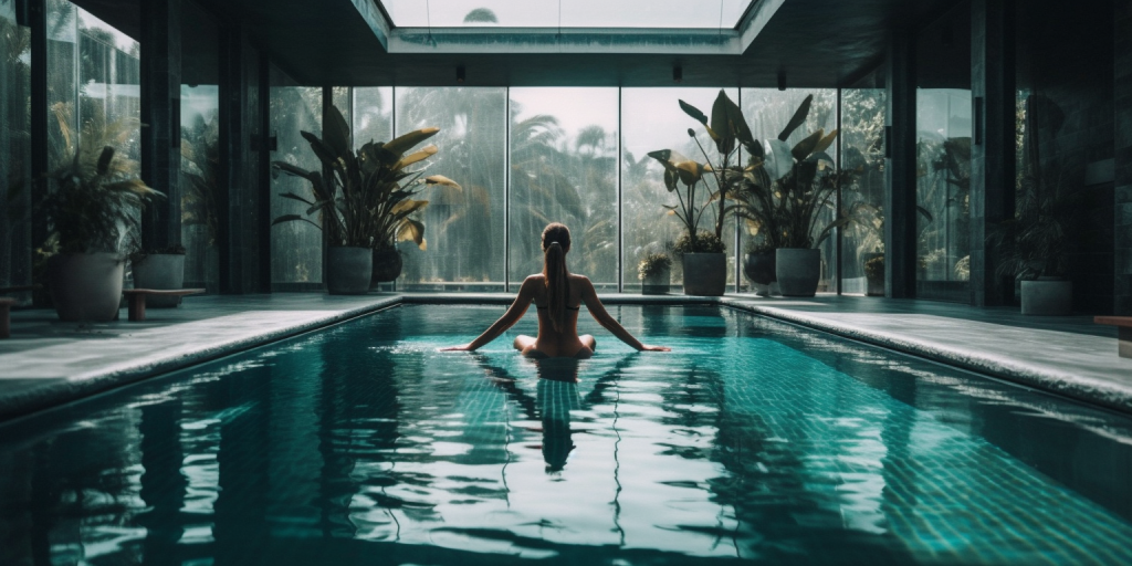 Evenwicht en ontspanning: yoga in het zwembad