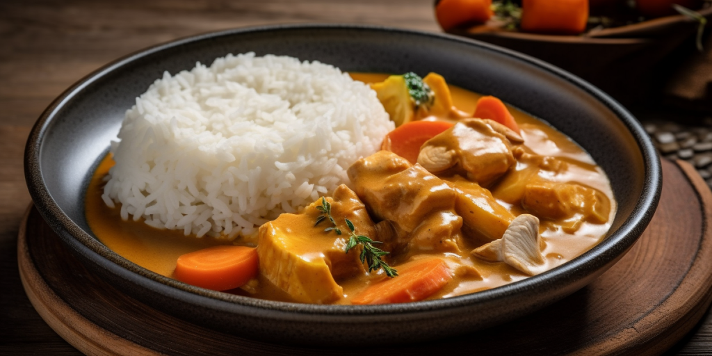 Gezond eten met groentecurry en kokosmelk