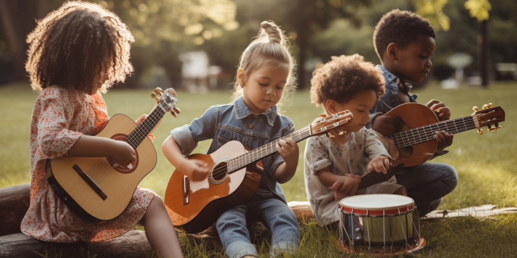 Buitenspeelgoed met muziektherapie