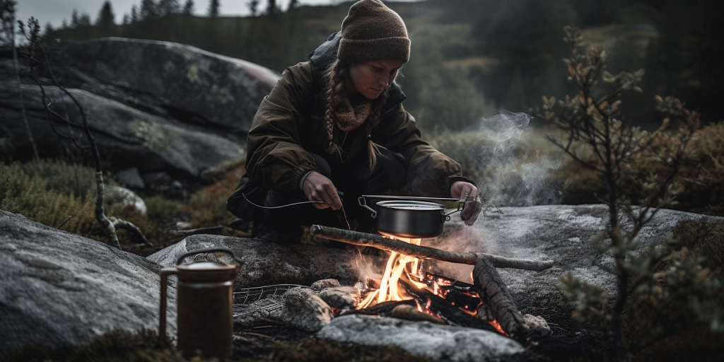 De magie van koken op een houtvuur