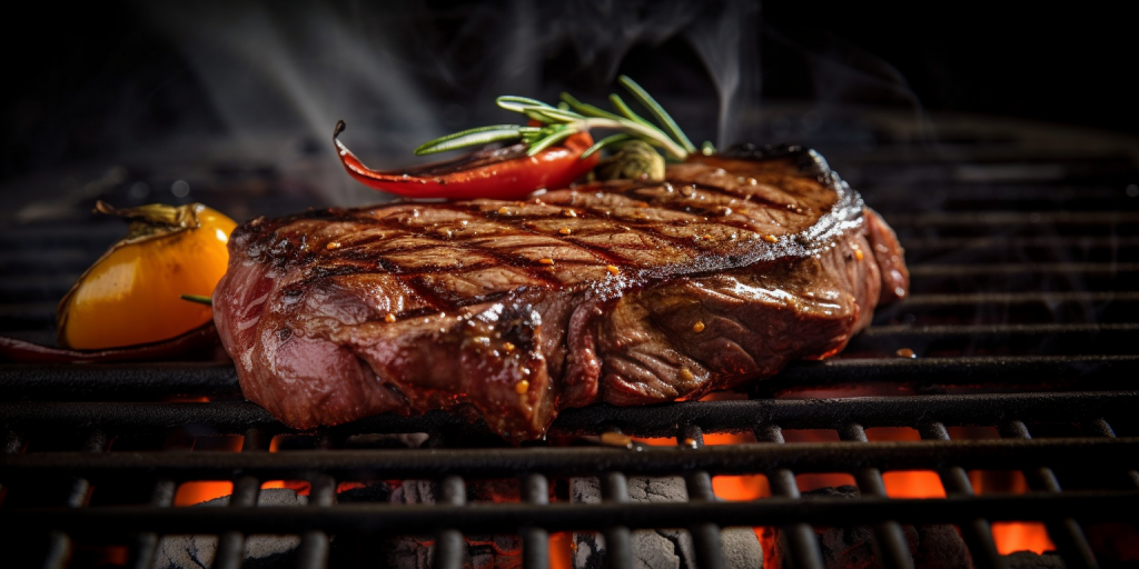 De perfecte steak op de BBQ als timmerman